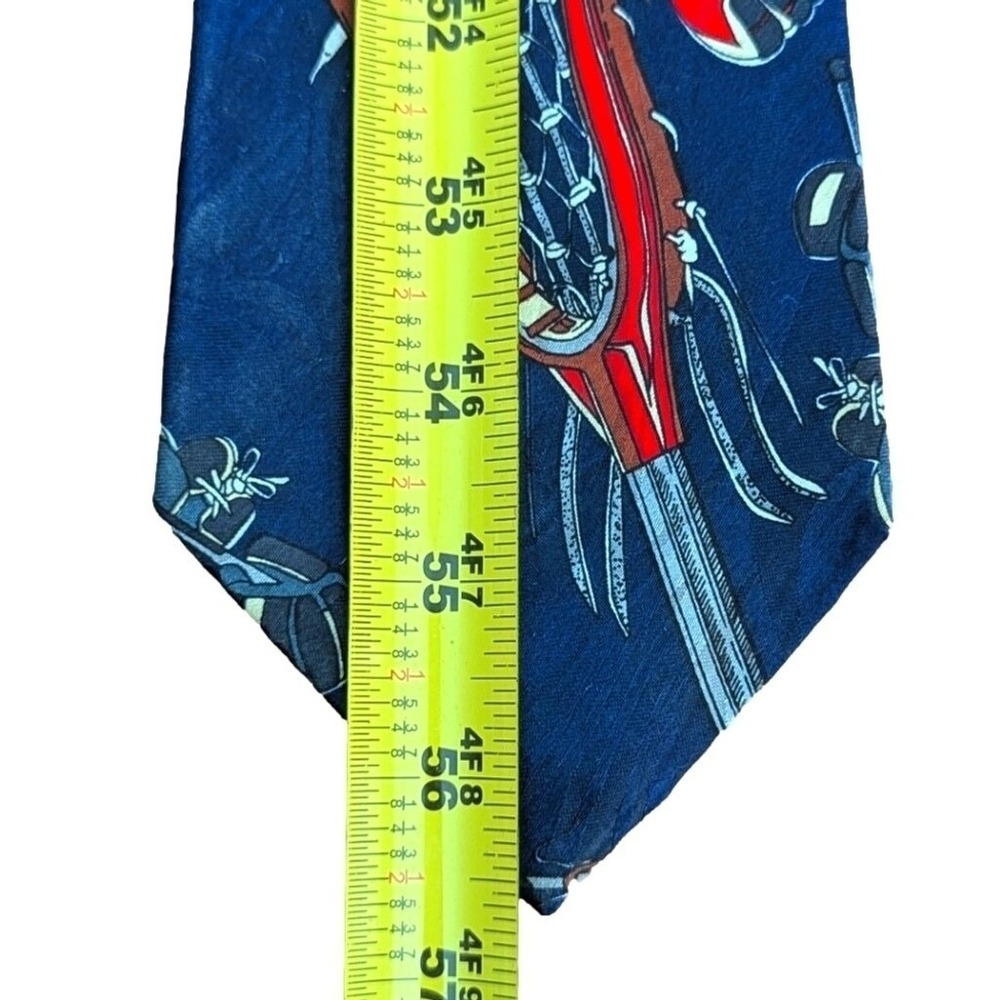 Mens Lacrosse Tie LAX Stick Glove Silk Necktie Sports Tie Navy Blue - Picture 7 of 7